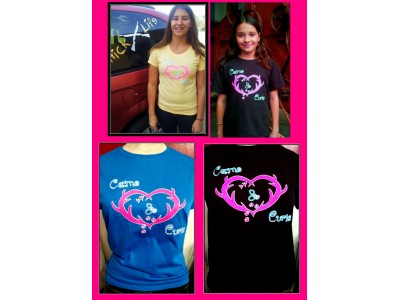 Camo N Curls Ladies T